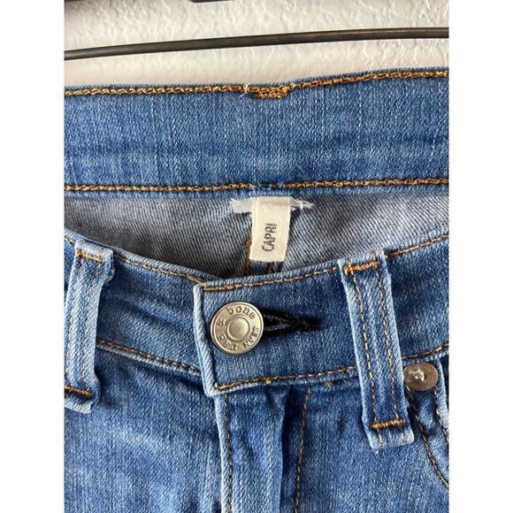 rag & bone Jeans the Capri Low Rise Light Wash Denim Raw Hem Women's Size 25 - Picture 8 of 13